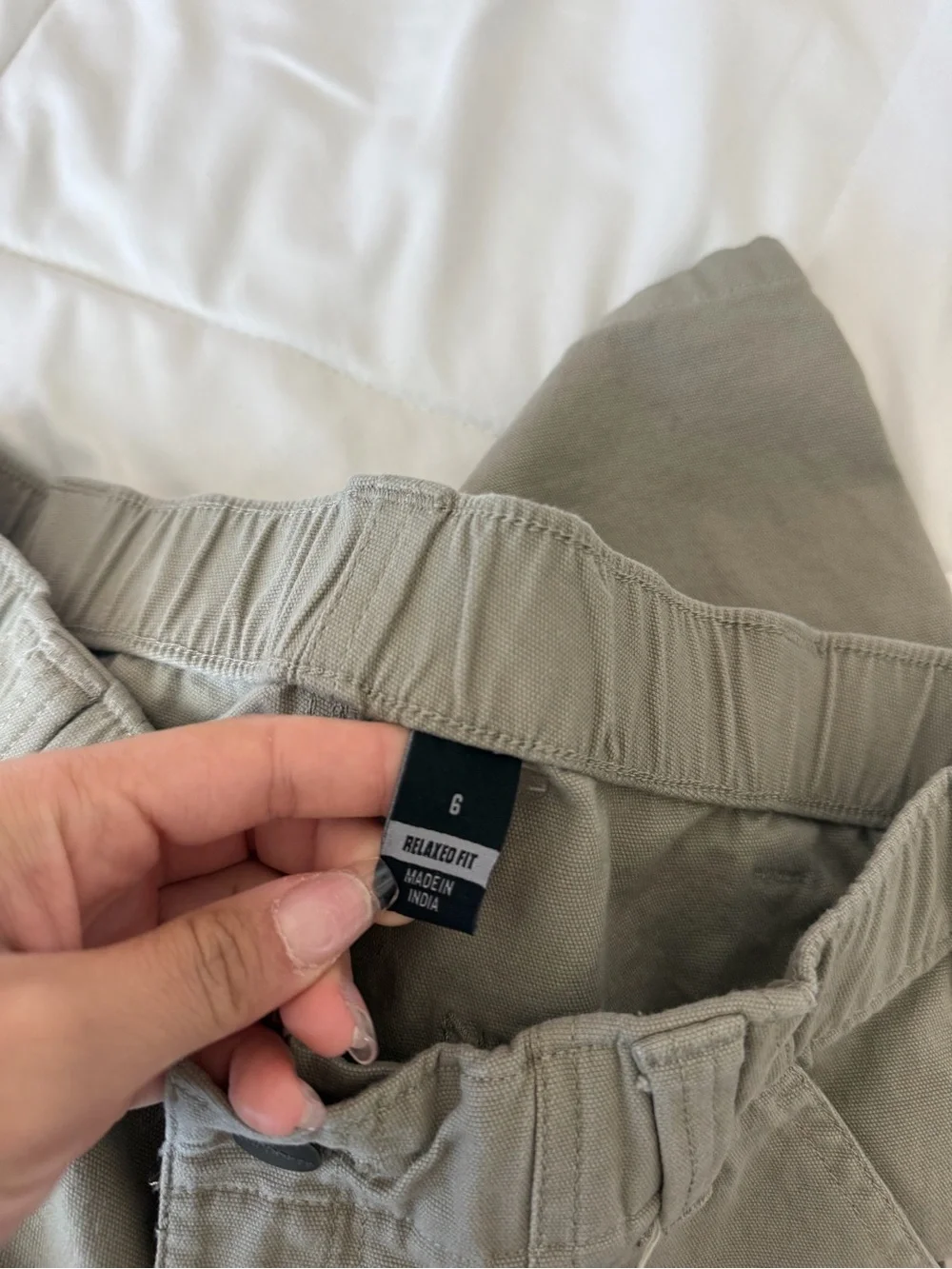 Carhartt Women's Relaxed Fit Bermuda Shorts in Light Olive - Picture 2 of 5